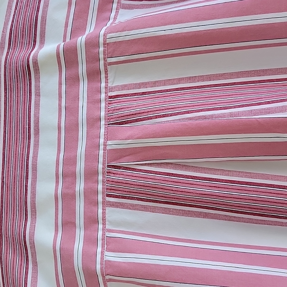 Talbots Petites Pink Stripe Button Down Shirt Wrinkle Resistant PM 100% Cotton - Picture 7 of 12
